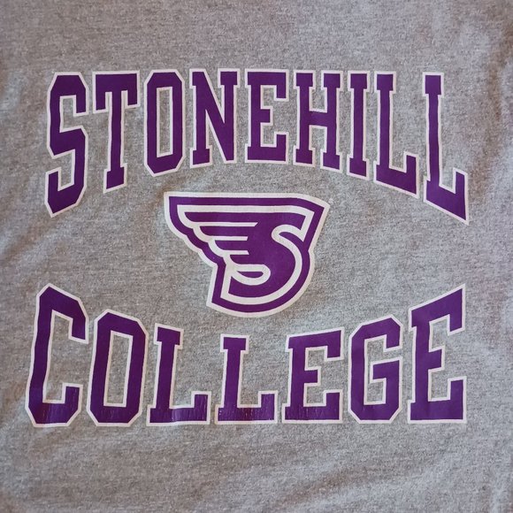 T Shirt Stonehill College Easton MA Champion Authentic Athleticwear Size L Large - Picture 1 of 5
